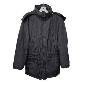 Eddie Bauer Women’s Goose Down Puffer Parka M Hooded Nylon Winter Jacket
